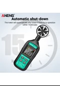 Gn301 Dijital Anemometre Termometre Aneng Sıcaklık Arkadan Aydınlatmalı El Rüzgar Hızı Ölçer Anemometer - 4