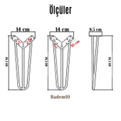 Martı Gold Altın 4'lü Set Metal Sehpa Masa Ayağı 41 cm Tekli Mobilya Destek Yükseltici Ayak Modeli thumbnail 2