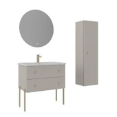 Orka Milazzo 80 cm Callisto Ayaklı Banyo Dolabı Takımı ve Boy Dolabı thumbnail 1