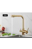 Gold Arıtma Çıkışlı Eviye Bataryası 3 Yollu Arıtmalı 360 Döner Borulu Musluk thumbnail 2
