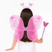 Kelebek Kız Seti – 50 cm Kelebek Kanadı, Taç ve Asa thumbnail 3