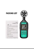 Gn301 Dijital Anemometre Termometre Aneng Sıcaklık Arkadan Aydınlatmalı El Rüzgar Hızı Ölçer Anemometer - 9