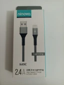 Ninova N49C 2.4 A Usb A-Lightning Hızlı Şarj ve Data Kablosu - 1