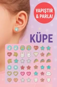 Top Model Unicorn Sticker Küpe Seti – 60’tan Fazla Renkli Tasarım, Zararsız ve Eğlenceli Kullanım - 1
