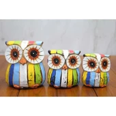 Ahşap 3'Lü Baykuş Seti thumbnail 1