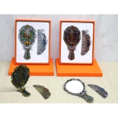 MDB Kelebek Katlanabilir Ayna Ve Tarak Seti Orta Boy thumbnail 1