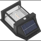 MDB Güneş Enerjili Bahçe Aydınlatması Aplik Dekor Solar Ve Sensörlü Bahçe Balkon ve Garaj Lambası thumbnail 1