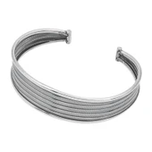 MDB 925 Ayar Gümüş Eskitme Desenli Kadın Bilezik thumbnail 2