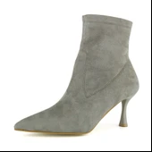 Erkan Saçmacı Kimberly Vizon Süet Streç Sivri Burun Fermuarlı İnce Topuklu Günlük Bot - 1