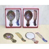 MDB Tavuskuşu Ayna Ve Tarak Seti Küçük Boy thumbnail 1