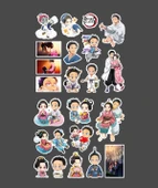 Akaza-Demon Slayer Hakuji-Koyuki -parlak kağıt 2 Li Set Anime Sticker Çıkartma-kimetsu no yaiba thumbnail 5