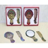 MDB Tavuskuşu Ayna Ve Tarak Seti Küçük Boy thumbnail 1