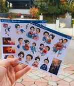 Akaza-Demon Slayer Hakuji-Koyuki -parlak kağıt 2 Li Set Anime Sticker Çıkartma-kimetsu no yaiba thumbnail 7