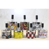 MDB Metal Renkli Basmalı Küllük Yuvarlak thumbnail 1