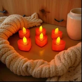 Led Plastik Kalp Mum 6 'lı thumbnail 2