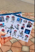 Kimetsu no yaiba-Demon Slayer Akaza -parlak kağıt 2 Li Set Anime Sticker Çıkartma thumbnail 6
