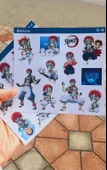 Kimetsu no yaiba-Demon Slayer Akaza -parlak kağıt 2 Li Set Anime Sticker Çıkartma thumbnail 9