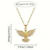 İtaly 18k altın kaplama anka gold renk kolye thumbnail 2