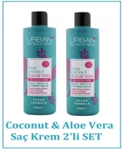 Urban Care ( 2 ADET ) Saç Kremi 350 ML Pure Coconut - Aloe Vera 350 ML x 2 Adet - 1