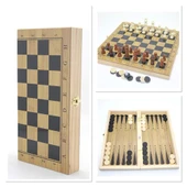 Ahşap Satranç ve Tavla Seti thumbnail 1