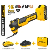 SGS PROFESYONEL AKÜLÜ MULTI-TOOLS KESİCİ VE RASPALAMA MAKİNESİ 20V 1x2.0 Ah thumbnail 2