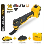 SGS PROFESYONEL AKÜLÜ MULTI-TOOLS KESİCİ VE RASPALAMA MAKİNESİ 20V 1x2.0 Ah thumbnail 1