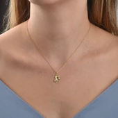 14 Ayar Mikron Altın Kaplama Midilli Atı Gümüş Kolye - Çocuk ve Genç Kız Hediye Kolyesi - CNS00670 thumbnail 3