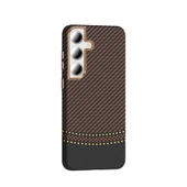 Galaxy S24 FE Kılıf M-safe Şarj Özellikli Karbon Fiber Görünümlü Zore Gros Kapak - 4