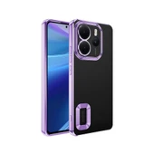 Xiaomi Redmi Note 14 4G Kılıf Kamera Korumalı Logo Gösteren Zore Omega Kapak - 1