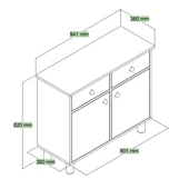 Kahve Köşesi Dolabı - Mat Beyaz Çok Amaçlı Ahşap Dolap - Şık Ve Modern Mutfak/dekorasyon Ürünü - 3