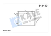 KALE 342440 KLİMA KONDENSERİ PORSCHE 911-TARGA-BOXSTER-CAYMAN AL-AL 99657311103-99657311103-99757391102 - 1