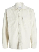 JJEPERFECT CORDUROY OVERSHIRT LS SN Antique White Antique White M thumbnail 1