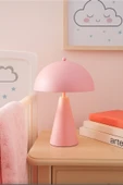 Metal Pembe Abajur Çalışma Bebek Odası Modern Dekoratif Masa Lambası - 1