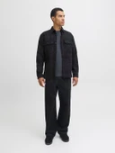 JPRRAYLE MELANGE CHECK L/S OVERSHIRT SN Black Beauty Black Beauty M thumbnail 3