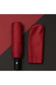 Bordo 8 Telli Şemsiye Unisex Rüzgara Dayanıklı Kırılmayan Erkek Kadın Tam Otomatik Şemsiye 98x58 cm thumbnail 6