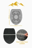 Modern Desenli 3’lü Banyo Paspas Takımı Yıkanabilir Kaymaz Tabanlı Klozet Takımı KLZ0057 RENKLİ 60 X 90 - 4