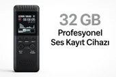 32GB Profesyonel Dijital Ses Kayıt Cihazı Dahili Hoparlör ve MP3 Çalar - 1