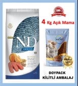 N&D Ocean Düşük Tahıllı Kısırlaştırılmış Somonlu ve Portakallı 4 kg Yetişkin Kedi Maması Açık mama thumbnail 2