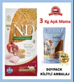 N&D Düşük Tahıllı Tavuklu ve Narlı Kısırlaştırılmış 3 kg Yetişkin Kedi Maması thumbnail 2