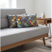 Soyoe Kırlent Kılıfı 2'li Yörel Renkli  Dekoratif Yastık Kılıfı 30x50 - 1