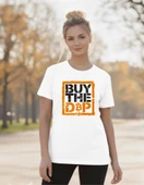 DEVISSO TRADERS Buy The Dip - Bitcoin - Trader, Borsaci Kadın Beyaz T-Shirt - 2
