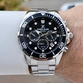 Daniel Klein DK.1.10856.2 Siyah Gümüş Fosforlu Aktif Göstergeli Çelik Kordonlu Erkek Kol Saati - 5