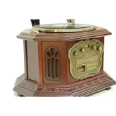 Gramofon Elektronik Plak Çalar Cd Player Radyo Kasetçalar Usb C0099 thumbnail 4