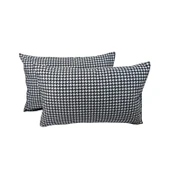 Soyoe Kırlent Kılıfı 2'li Kaz Ayağı Desenli Dekoratif Yastık Kılıfı 30x50 - 3