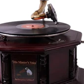 Gramofon Kurmalı Plak Çalar Sekizgen 533 ASIG527 thumbnail 3