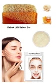 3'lü Set Kabak Lifli Yüz Pedi Kesesi Kabak Lifli Ballı Sabun Canlandırıcı Cilt Bakım Yüz Maskesi - 1