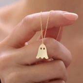 925 Ayar Gümüş Ghosting Hayalet Figürü Kolye thumbnail 1