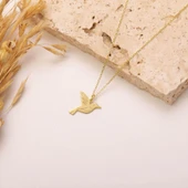 925 Ayar Gümüş Arı Kuşu Kolye thumbnail 3