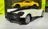 Oyuncak Metal Model Araba 1/36 Çek Bırak Bej Pagani Huayra thumbnail 5