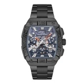 Daniel Klein DKE.1.13756.6 Füme Çelik Mavi Fonksiyonlu Supersport Köşeli Kavisli Oval Dikdörtgen Erkek Kol Saati thumbnail 1